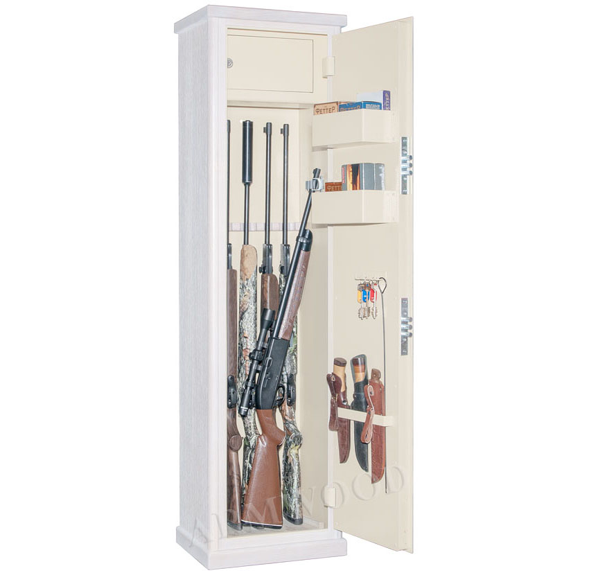 Оружейный сейф с отделкой натуральным деревом Armwood-55.074 Primary.
