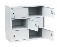 Индивидуальный шкаф кассира на 6 отделения вертикальный, навесной (ИШК-6)