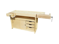 Верстак столярный Ученический (бук-сосна) с тумбой Практик