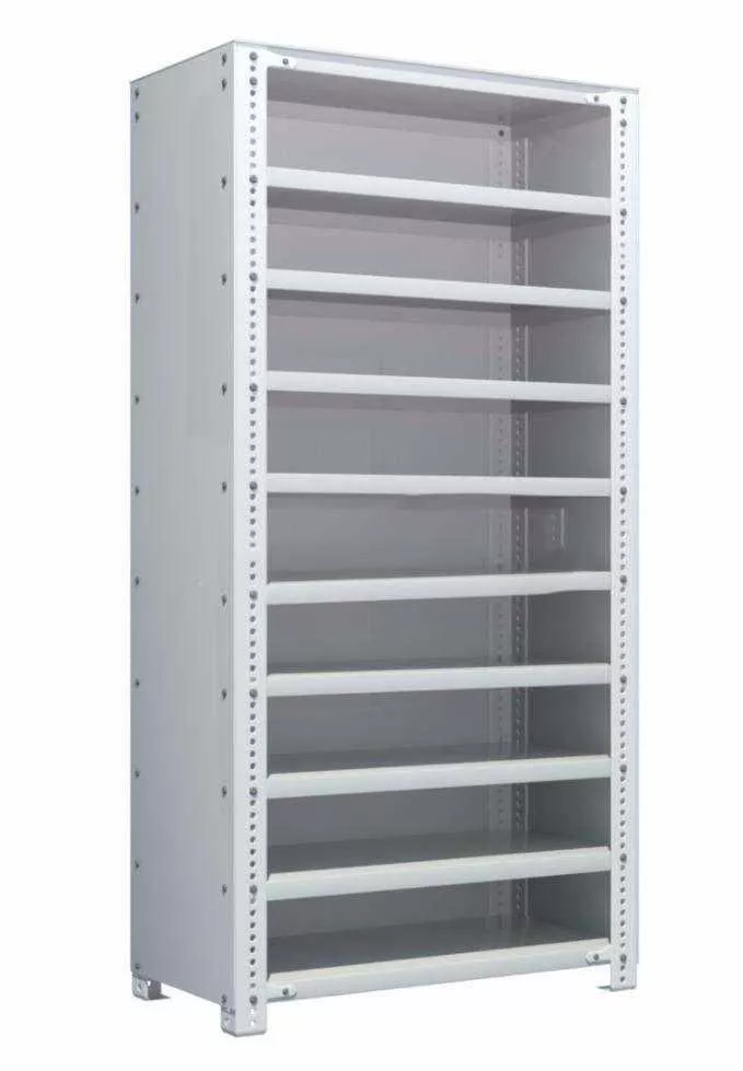 Стеллаж закрытый металлический 2000x1000x300 (10 полок)