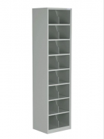 Металлический шкаф для 16 противогазов ХПГ-16, без двери