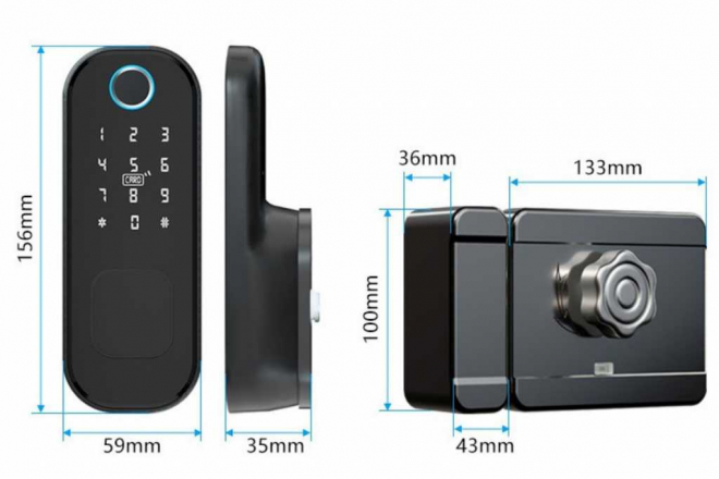 Умный биометрический дверной электронный замок SAFEBURG SMART-1300FB