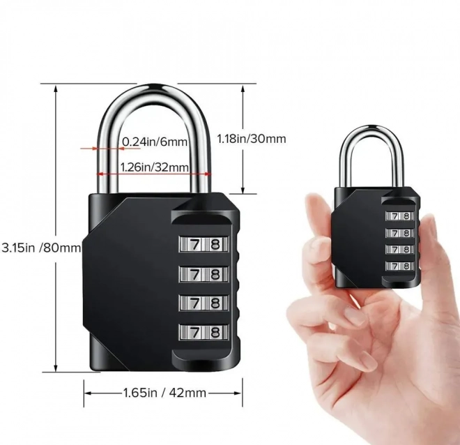 Замок навесной кодовый SAFEBURG CODE 01 80мм