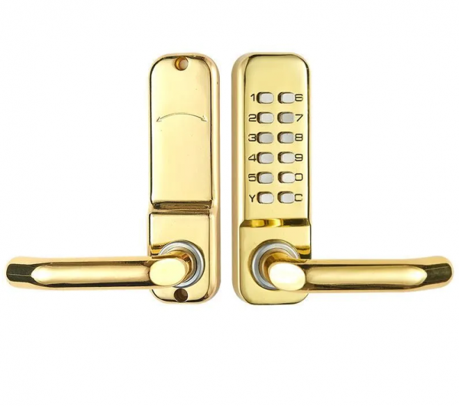 Кодовый дверной замок SAFEBURG MECH-2009A GOLD