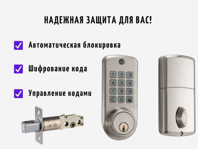 Цифровой электронный дверной замок SAFEBURG SMART-1320С