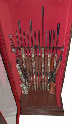 Оружейный сейф с бронестеклом и отделкой деревом Armwood-F6A14P151 G Mauer Flock Plus